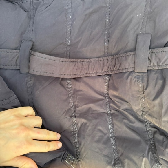 Hugo Boss Orange Belted Puffer Coat with real fur hood - Picture 15 of 16